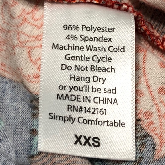 LulaRoe Irma Floral and Striped Short Sleeve Tee Shirt Dress with Scoop Neckline - Picture 4 of 5